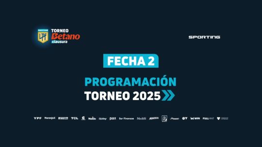 Clausura 2025: días, horarios y cómo ver por televisión la Fecha 2