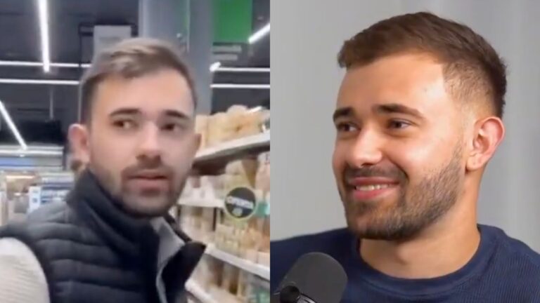 Influencer libertario que decía que «es de pobre ir al súper» fue filmado haciendo compras: «Me estás matando»