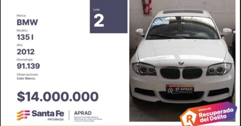 Desde lavarropas hasta autos de lujo: qué se puede conseguir en la mayor subasta de bienes incautados de Santa Fe
