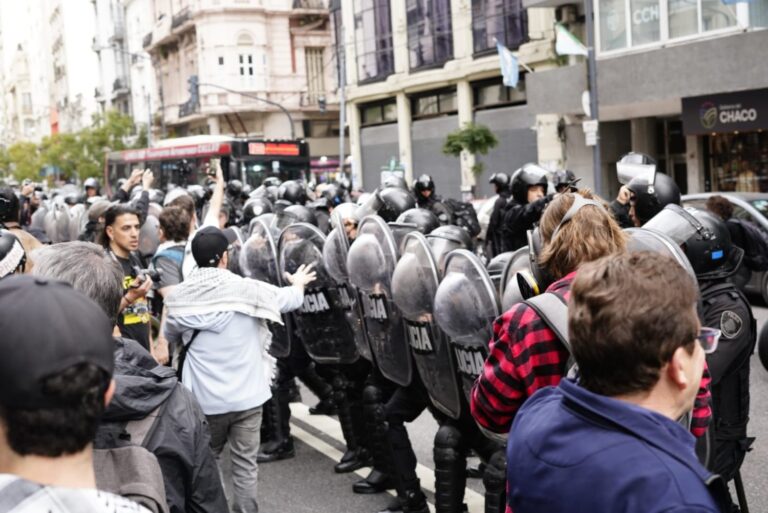 CABA: detienen a dos personas en la movilización contra el genocidio en Gaza