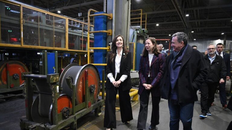 Victoria Villarruel se diferencia de Javier Milei y visitó una fábrica en crisis
